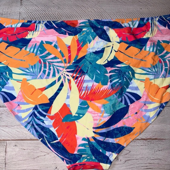 Floral Bikini Bottom Blue Red Yellow Pink Old Navy Woman's Size 4X - Picture 13 of 15